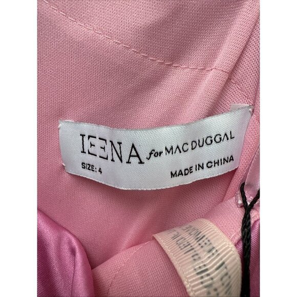 New MAC DUGGAL Size 4 Pink 26712 ONE SHOULDER BISHOP SLEEVE SATIN Formal GOWN - Picture 10 of 11